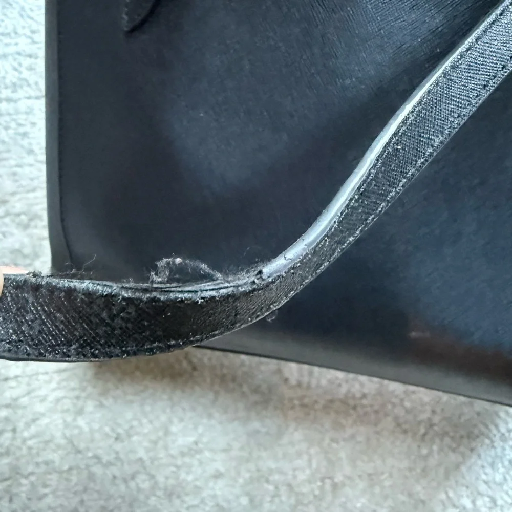 Tory Burch Black Leather Tote Bag